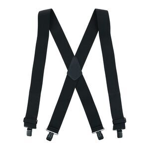 Perry Suspenders Men's Big & Tall Solid Color X-Back Clip-End Suspenders